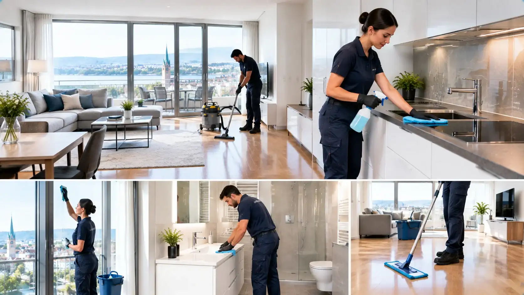 Professionelle Endreinigung einer Zürcher Wohnung vor der Wohnungsübergabe